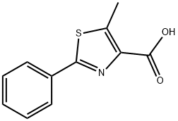 5-甲基-2-苯基-1,3-噻唑-4-羧酸 结构式