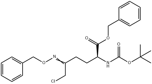 (S,E) - 5 - ((苄氧基)亚氨基)-2 - ((叔丁氧羰基)氨基)-6-氯己酸苄酯,1133931-73-3,结构式