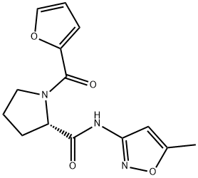 1-(furan-2-ylcarbonyl)-N-(5-methyl-1,2-oxazol-3-yl)-L-prolinamide 结构式