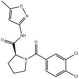 1-[(3,4-dichlorophenyl)carbonyl]-N-(5-methyl-1,2-oxazol-3-yl)-L-prolinamide Struktur