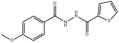N'-[(4-methoxyphenyl)carbonyl]thiophene-2-carbohydrazide Struktur