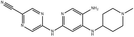 1137475-67-2 5-((5-Amino-4-((1-methylpiperidin-4-yl)amino)pyridin-2-yl)amino)pyrazine-2-carbonitrile