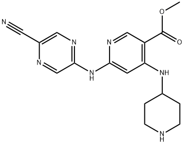 1137477-03-2 Methyl 6-((5-cyanopyrazin-2-yl)amino)-4-(piperidin-4-ylamino)nicotinate