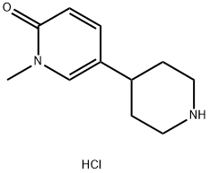 1-methyl-5-(piperidin-4-yl)pyridin-2(1H)-one hydrochloride 化学構造式