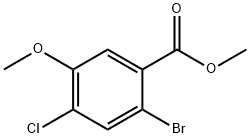 methyl2-bromo-4-chloro-5-methoxybenzoate 化学構造式