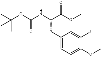(S)-Methyl 2-((Tert-Butoxycarbonyl)Amino)-3-(3-Iodo-4-Methoxyphenyl)Propanoate Struktur
