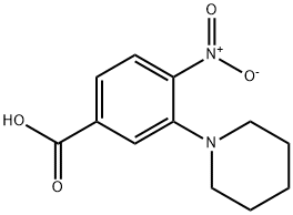 4-nitro-3-(piperidin-1-yl)benzoic acid 化学構造式