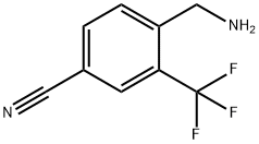 4-Aminomethyl-3-trifluoromethyl-benzonitrile Struktur
