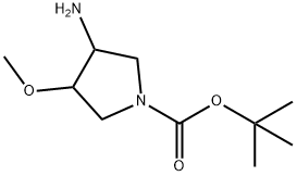3-氨基-4-甲氧基-吡咯烷-1-羧酸叔丁酯 结构式