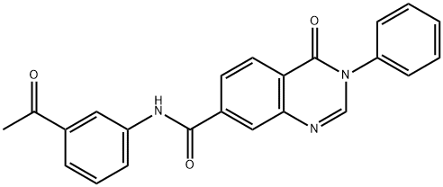 N-(3-acetylphenyl)-4-oxo-3-phenyl-3,4-dihydroquinazoline-7-carboxamide Struktur
