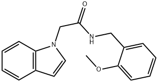 2-(1H-indol-1-yl)-N-(2-methoxybenzyl)acetamide Struktur