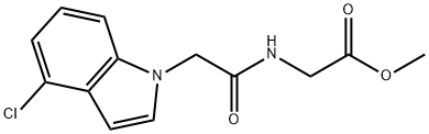 methyl N-[(4-chloro-1H-indol-1-yl)acetyl]glycinate Structure