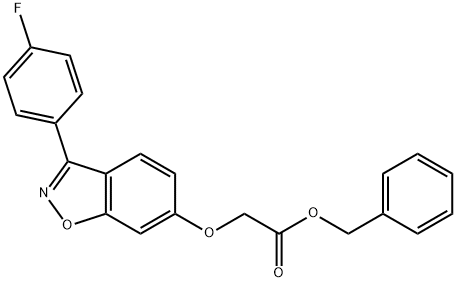 benzyl {[3-(4-fluorophenyl)-1,2-benzoxazol-6-yl]oxy}acetate 化学構造式