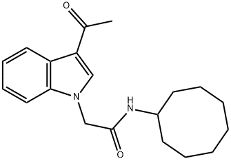2-(3-acetyl-1H-indol-1-yl)-N-cyclooctylacetamide Struktur