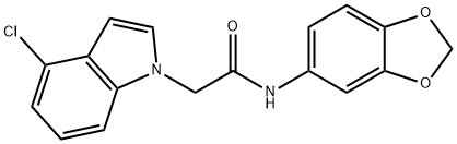 N-(1,3-benzodioxol-5-yl)-2-(4-chloro-1H-indol-1-yl)acetamide Structure
