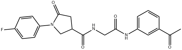 N-{2-[(3-acetylphenyl)amino]-2-oxoethyl}-1-(4-fluorophenyl)-5-oxopyrrolidine-3-carboxamide|
