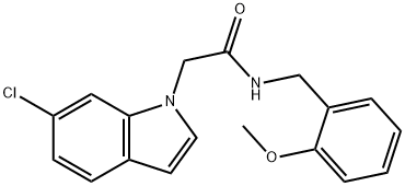2-(6-chloro-1H-indol-1-yl)-N-(2-methoxybenzyl)acetamide Struktur