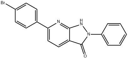 6-(4-bromophenyl)-2-phenyl-1,2-dihydro-3H-pyrazolo[3,4-b]pyridin-3-one,1144448-23-6,结构式