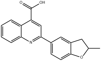 2-(2-Methyl-2,3-dihydro-benzofuran-5-yl)-quinoline-4-carboxylic acid 结构式