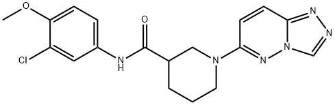 N-(3-chloro-4-methoxyphenyl)-1-([1,2,4]triazolo[4,3-b]pyridazin-6-yl)piperidine-3-carboxamide 化学構造式