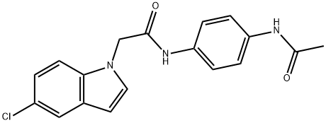 N-[4-(acetylamino)phenyl]-2-(5-chloro-1H-indol-1-yl)acetamide,1144452-56-1,结构式