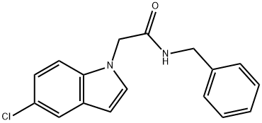 N-benzyl-2-(5-chloro-1H-indol-1-yl)acetamide Struktur