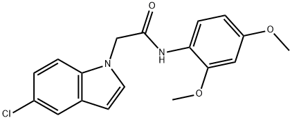 2-(5-chloro-1H-indol-1-yl)-N-(2,4-dimethoxyphenyl)acetamide Struktur