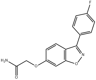 2-{[3-(4-fluorophenyl)-1,2-benzoxazol-6-yl]oxy}acetamide 结构式