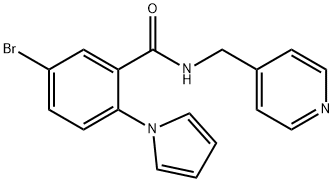 5-bromo-N-(pyridin-4-ylmethyl)-2-(1H-pyrrol-1-yl)benzamide Struktur