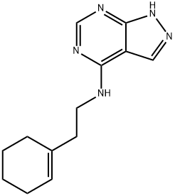 N-[2-(cyclohex-1-en-1-yl)ethyl]-2H-pyrazolo[3,4-d]pyrimidin-4-amine,1144469-75-9,结构式