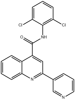 N-(2,6-dichlorophenyl)-2-(pyridin-3-yl)quinoline-4-carboxamide Structure
