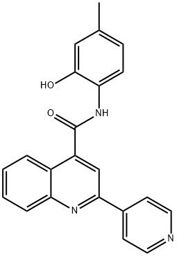 N-(2-hydroxy-4-methylphenyl)-2-(pyridin-4-yl)quinoline-4-carboxamide Struktur