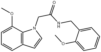N-(2-methoxybenzyl)-2-(7-methoxy-1H-indol-1-yl)acetamide Struktur