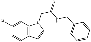 N-benzyl-2-(6-chloro-1H-indol-1-yl)acetamide Struktur