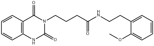 4-(2-hydroxy-4-oxoquinazolin-3(4H)-yl)-N-[2-(2-methoxyphenyl)ethyl]butanamide Struktur
