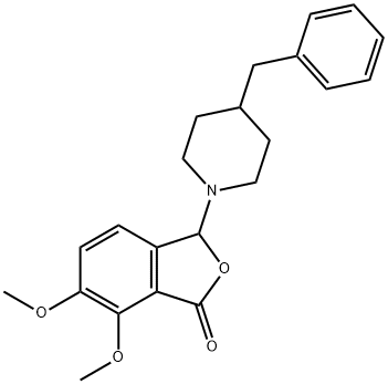 3-(4-benzyl-1-piperidinyl)-6,7-dimethoxy-2-benzofuran-1(3H)-one Struktur