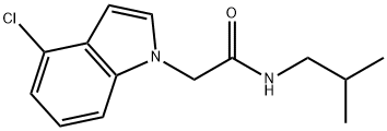 2-(4-chloro-1H-indol-1-yl)-N-(2-methylpropyl)acetamide 结构式