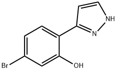 5-Bromo-2-(1H-pyrazol-3-yl)phenol,114486-00-9,结构式