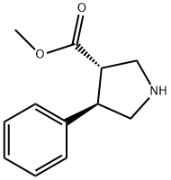 (3S,4R)-4-phenyl-3-pyrrolidinecarboxylic acid methyl ester Struktur