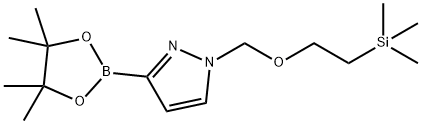 1H-Pyrazole, 3-(4,4,5,5-tetramethyl-1,3,2-dioxaborolan-2-yl)-1-[[2-(trimethylsilyl)ethoxy]methyl]- Struktur