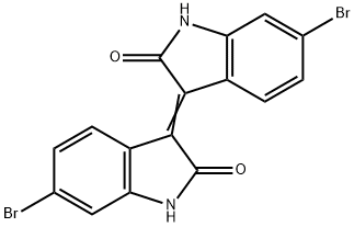 (E)-6,6'-dibromo-[3,3'-biindolinylidene]-2,2'-dione Struktur