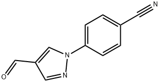 4-(4-甲酰基-1H-吡唑-1-基)苯甲腈,1152958-56-9,结构式