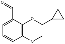 2-(环丙基甲氧基)-3-甲氧基苯甲醛,1154340-59-6,结构式