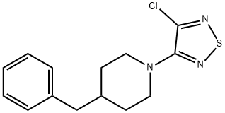 3-(4-benzylpiperidin-1-yl)-4-chloro-1,2,5-thiadiazole 化学構造式
