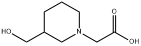 2-(3-(hydroxymethyl)piperidin-1-yl)acetic acid Struktur