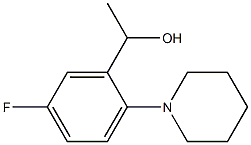 1-[5-Fluoro-2-(1-piperidyl)phenyl]ethanol Structure