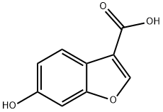6-hydroxy-3-benzofurancarboxylic acid 化学構造式