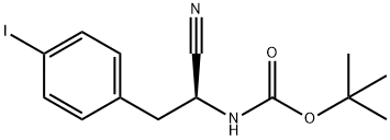 (S)-tert-butyl (1-cyano-2-(4-iodophenyl)ethyl)carbamate Structure