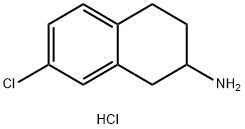 7-Chloro-1,2,3,4-tetrahydronaphthalen-2-amine hydrochloride 化学構造式