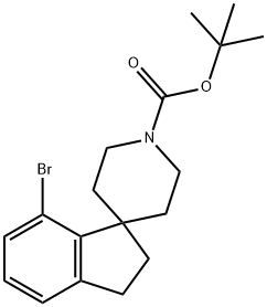 Tert-Butyl 7-Bromo-2,3-Dihydrospiro[Indene-1,4'-Piperidine]-1'-Carboxylate 化学構造式